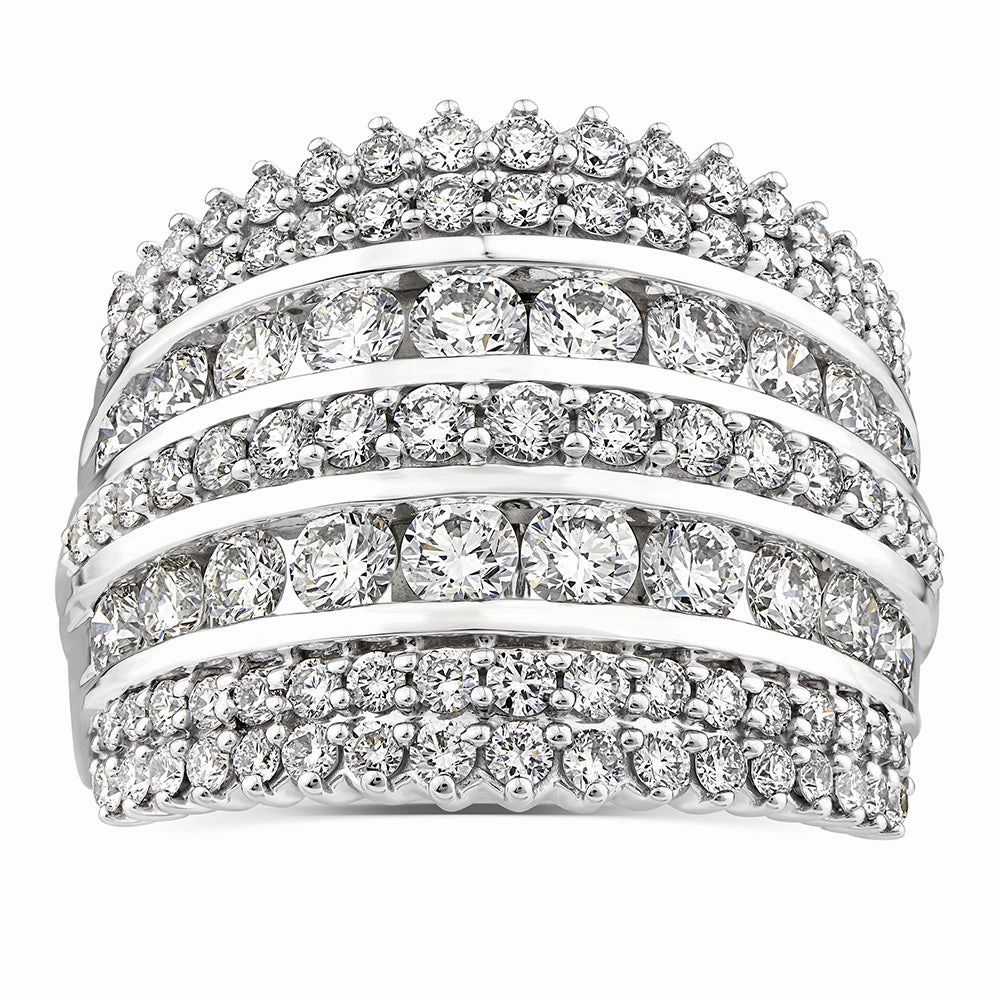 10ct White Gold Luminesce Lab Grown 2.45 Carat Diamond Ring SIZE N