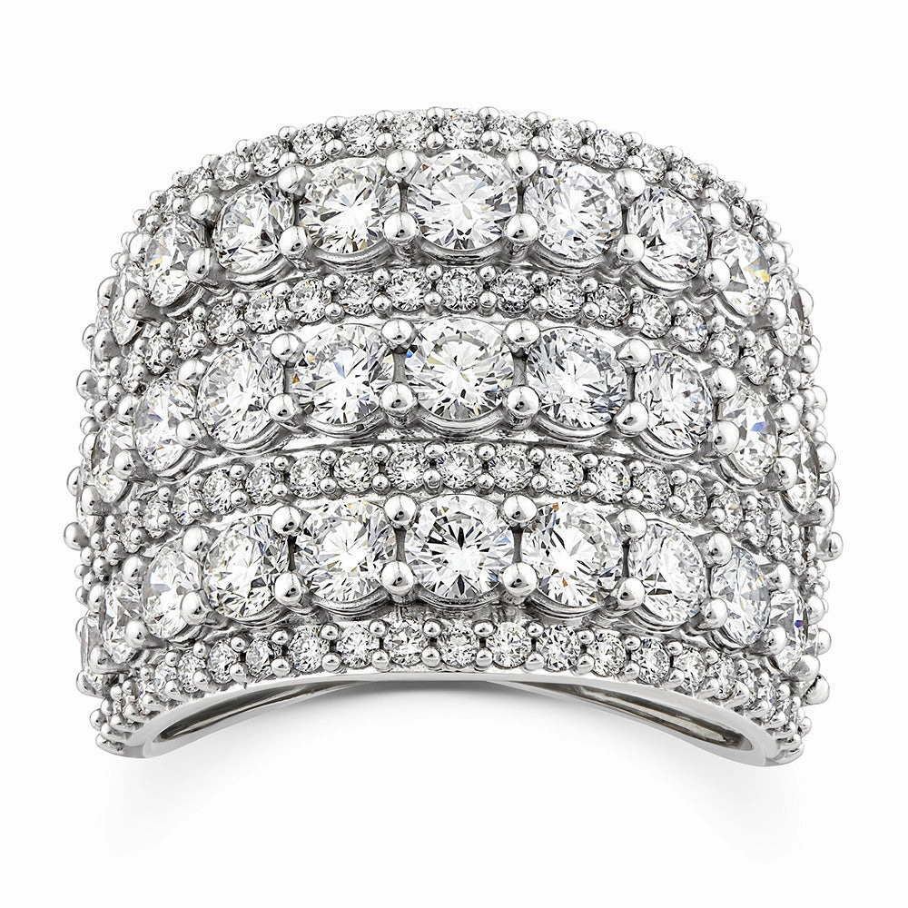 10ct White Gold Luminesce Lab Grown 3.95 Carat Diamond Ring SIZE N
