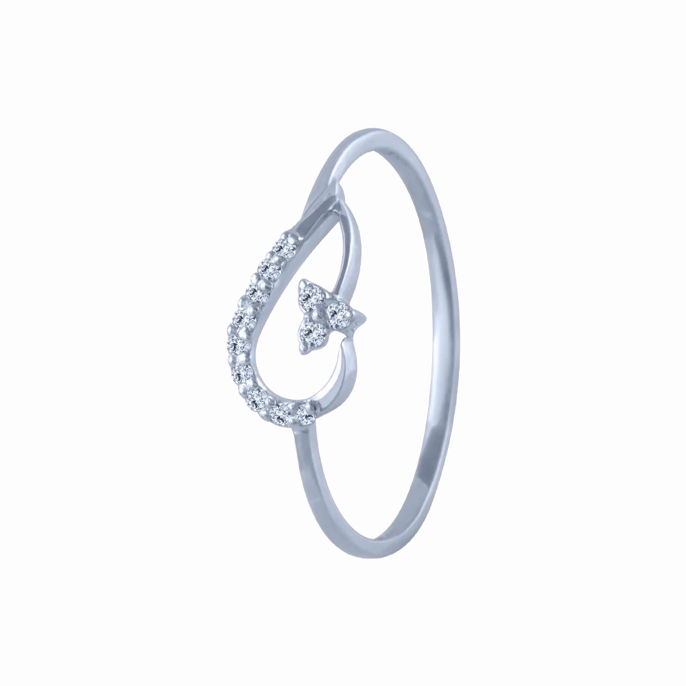 14k (585) White Gold And Diamond Ring For Women