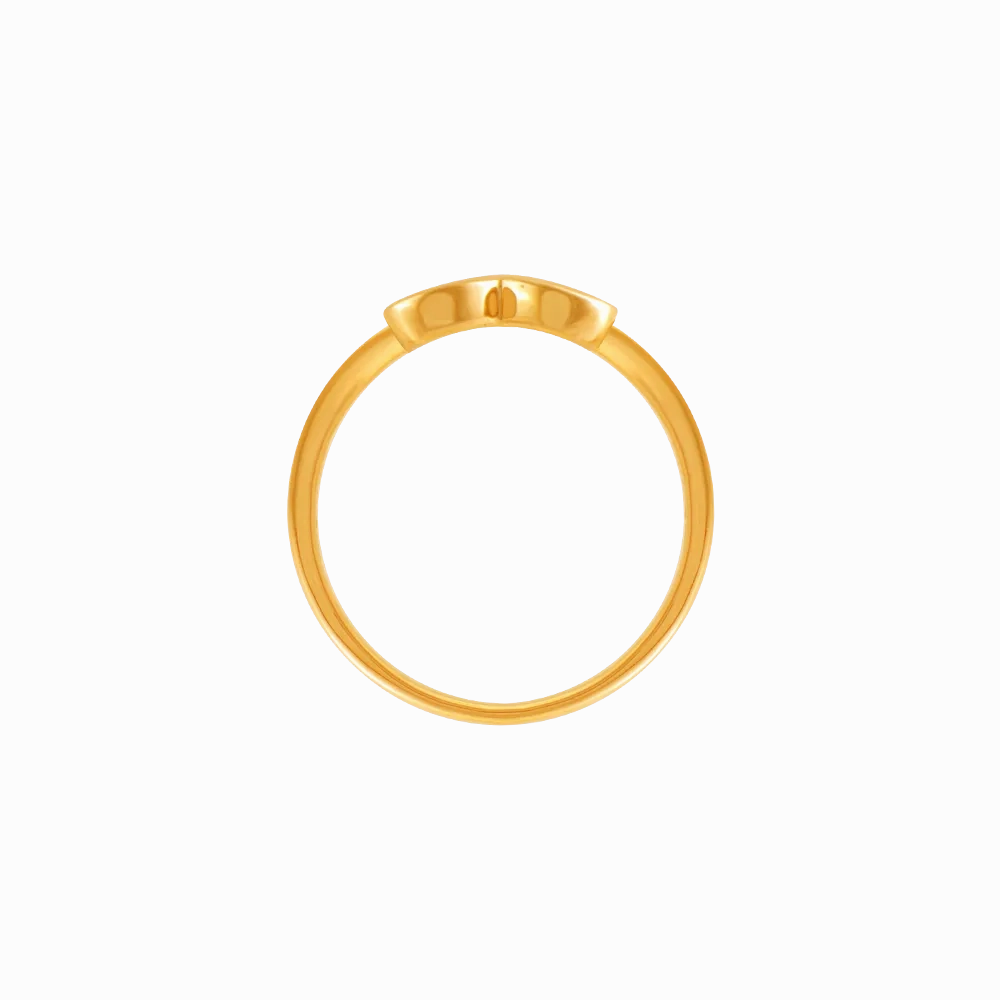 14k (585) Yellow Gold And Diamond Ring For Women