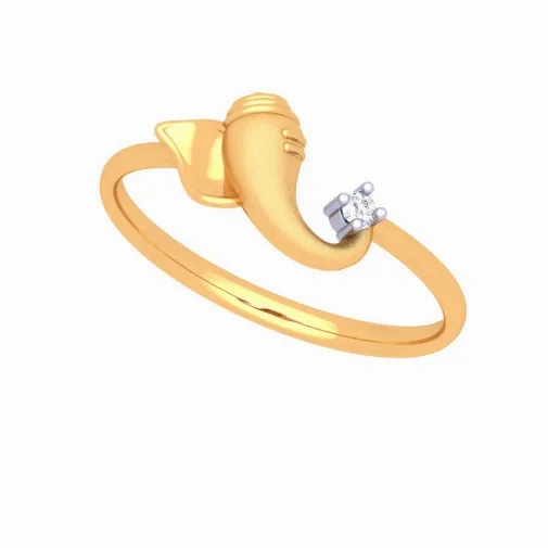 14k Ganesha Gold Ring Design From Amazea Collection