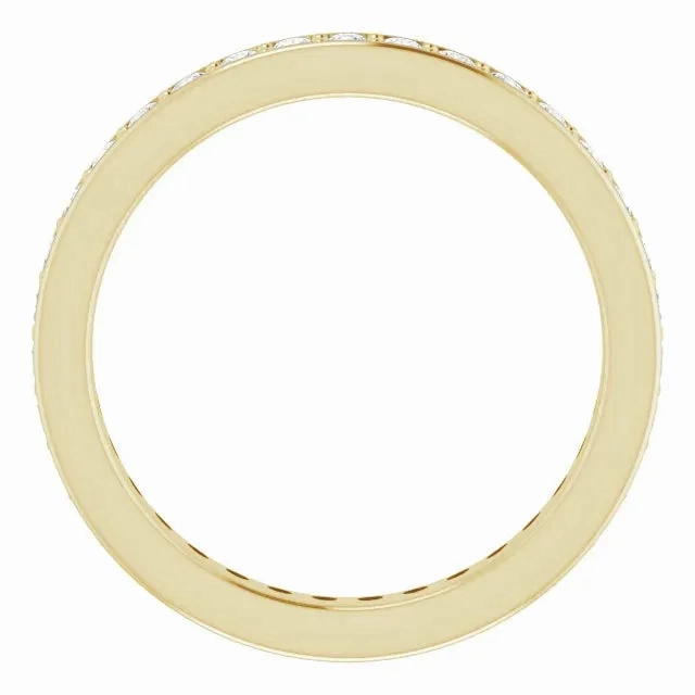 14K Gold 1.75 mm Diamond Round Eternity Band
