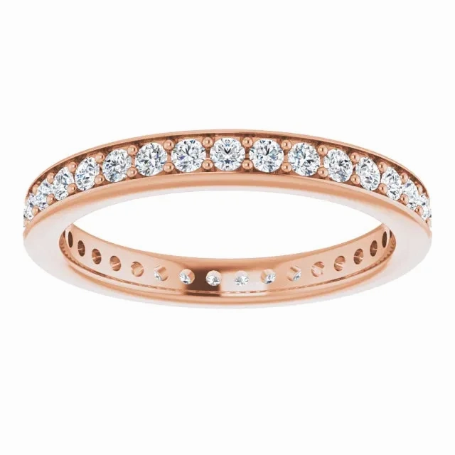14K Gold 1.75 mm Diamond Round Eternity Band