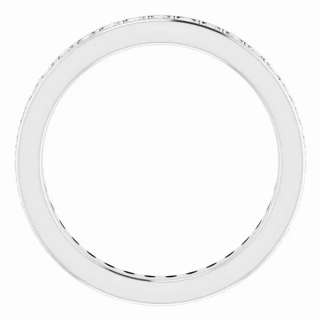 14K Gold 1.75 mm Diamond Round Eternity Band