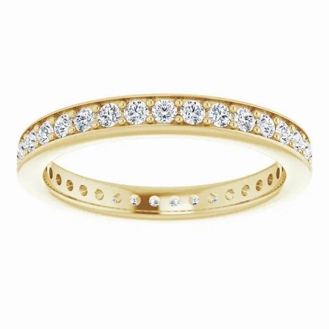 14K Gold 1.75 mm Diamond Round Eternity Band