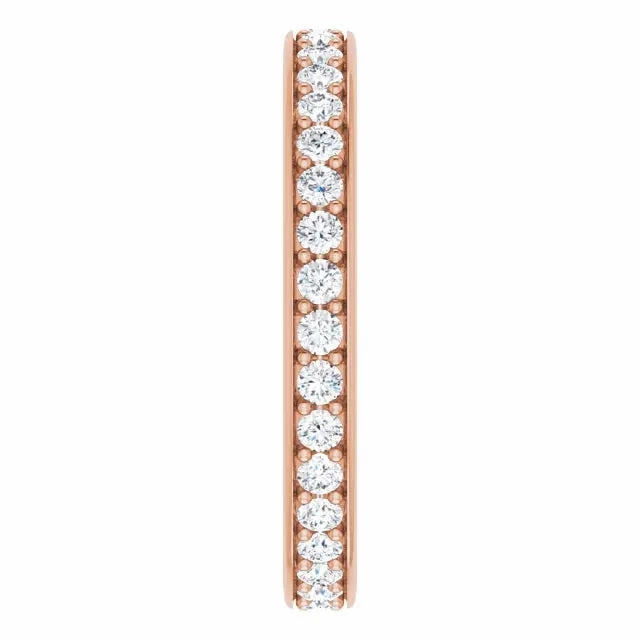 14K Gold 1.75 mm Diamond Round Eternity Band