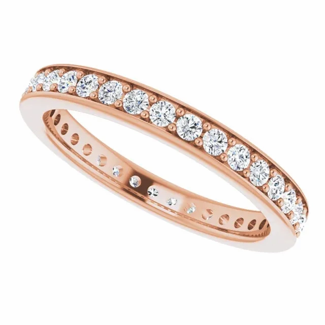 14K Gold 1.75 mm Diamond Round Eternity Band