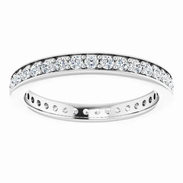 14K Gold 1.75 mm Diamond Round Eternity Band