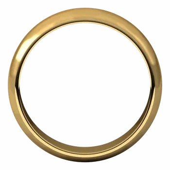 14k Gold 6mm Half Round Regular Classic Wedding Band with Satin Rock or Satin Hammered Finish