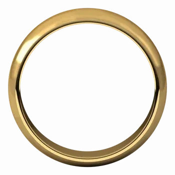 14k Gold 6mm Half Round Regular Classic Wedding Band with Satin Rock or Satin Hammered Finish