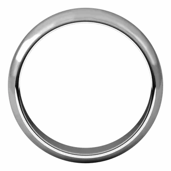 14k Gold 6mm Half Round Regular Classic Wedding Band with Satin Rock or Satin Hammered Finish