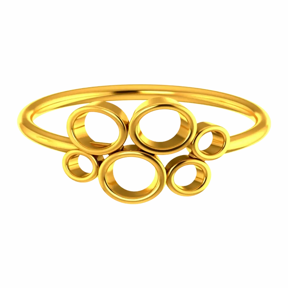 14k Gold Ring With Circular Detailing From Amazea Collection