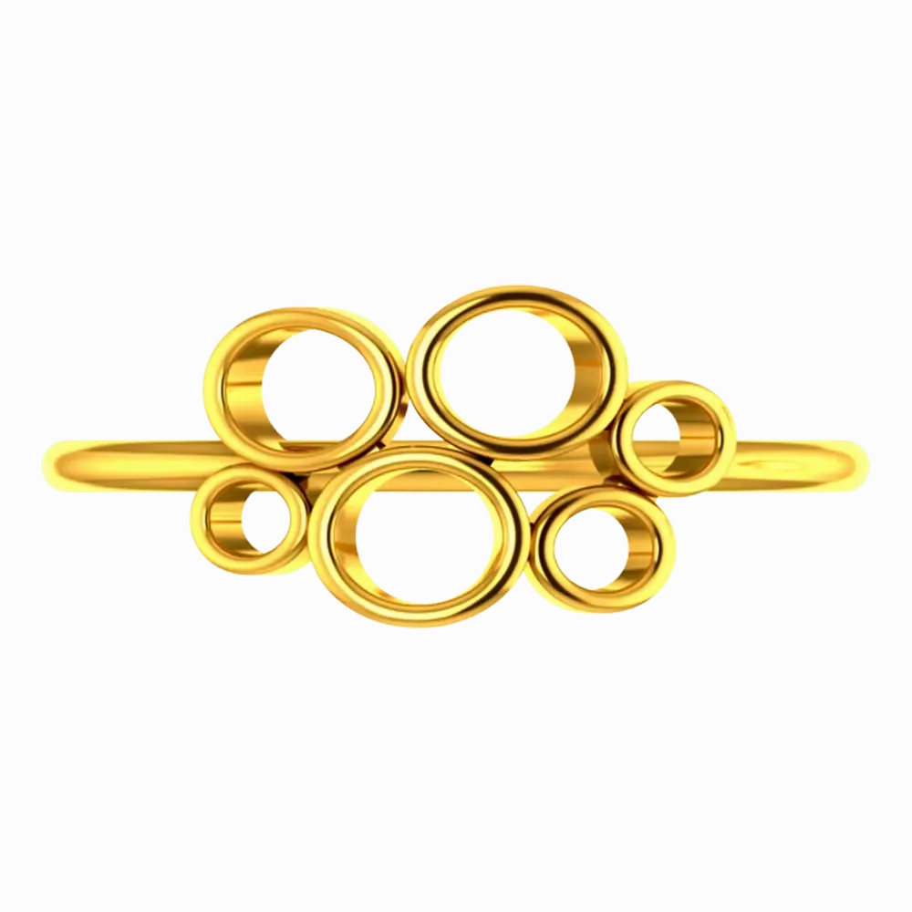 14k Gold Ring With Circular Detailing From Amazea Collection