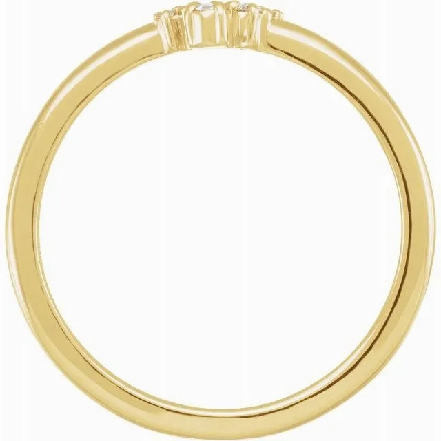 14K Gold Ring with Rose-Cut &amp; Faceted Diamond