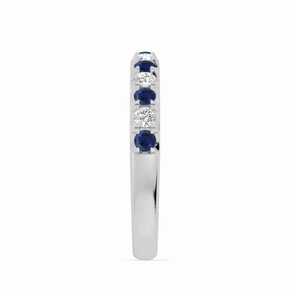 14k Gold Sapphire and Diamond Band
