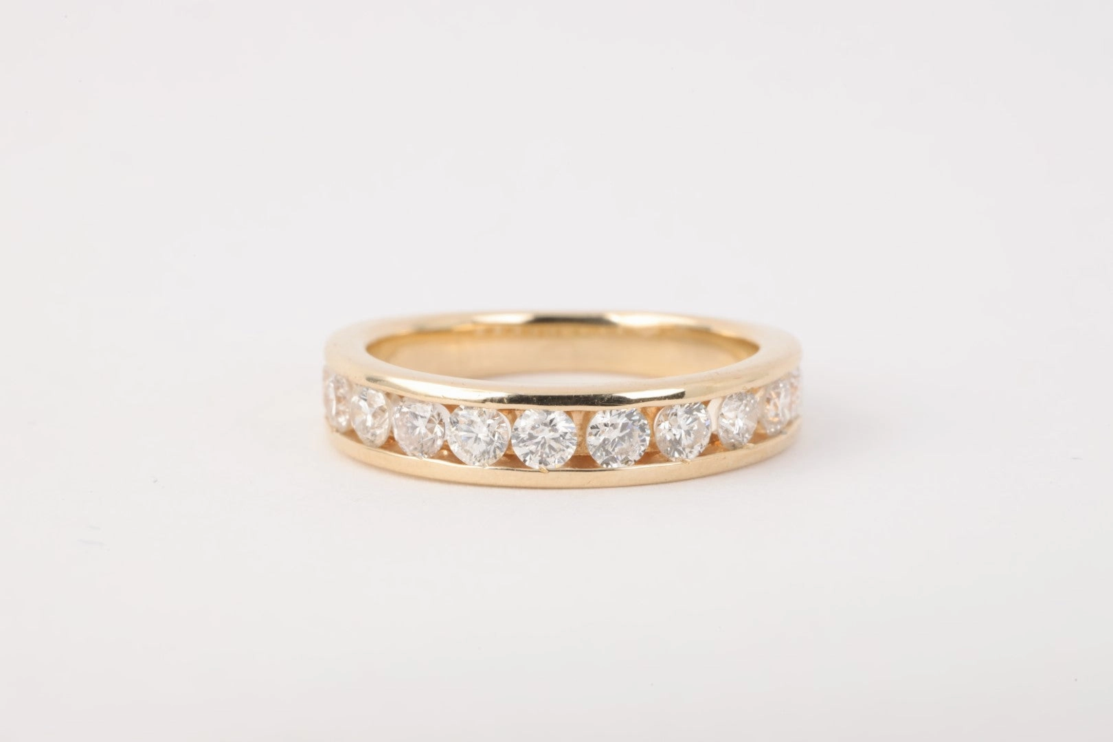 14k Yellow Gold 0.88tcw Diamond Ring Band Size 6.5 (3.62g.)