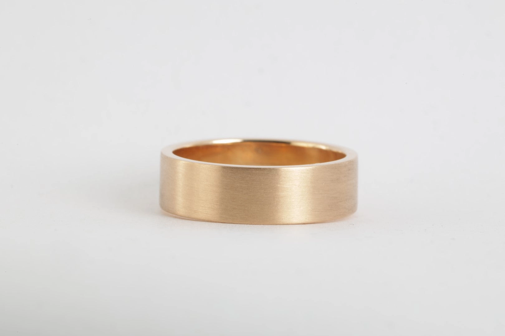 14k Yellow Gold Brushed Wedding Band Size 8.75 (7.36g.)