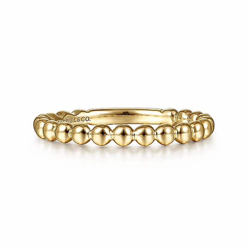 14K Yellow Gold Bujukan Stackable Fashion Ring