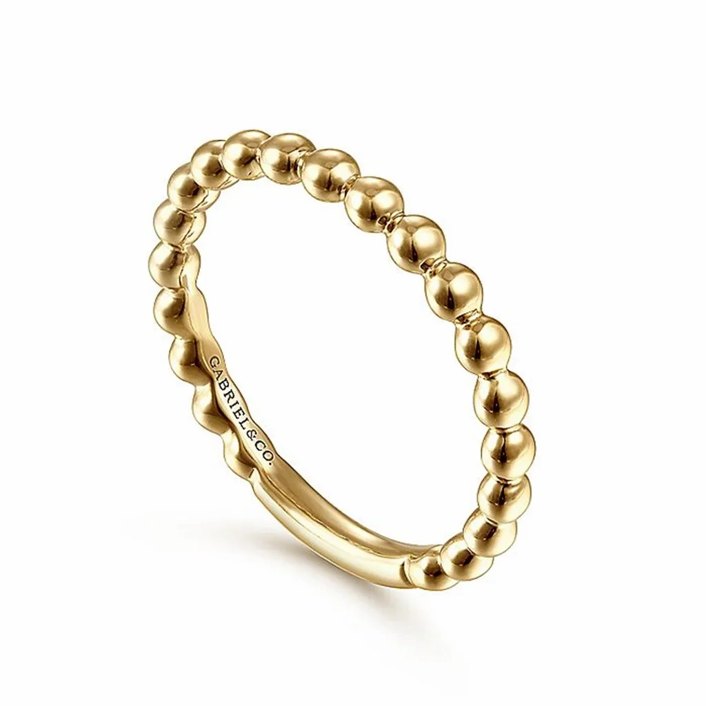 14K Yellow Gold Bujukan Stackable Fashion Ring