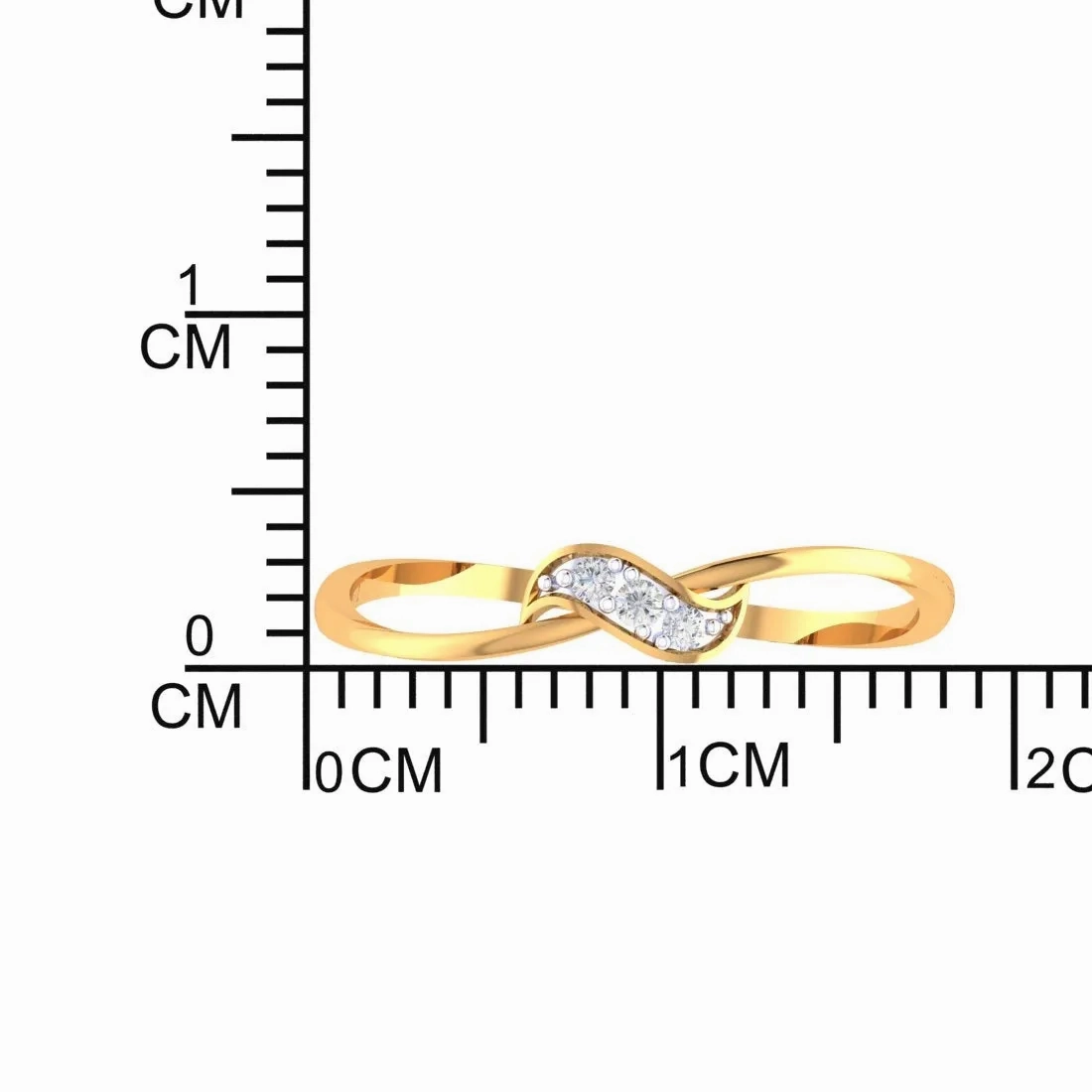 14K Yellow Gold Graceful Diamond Ring for Women - Elegant &amp; Charming