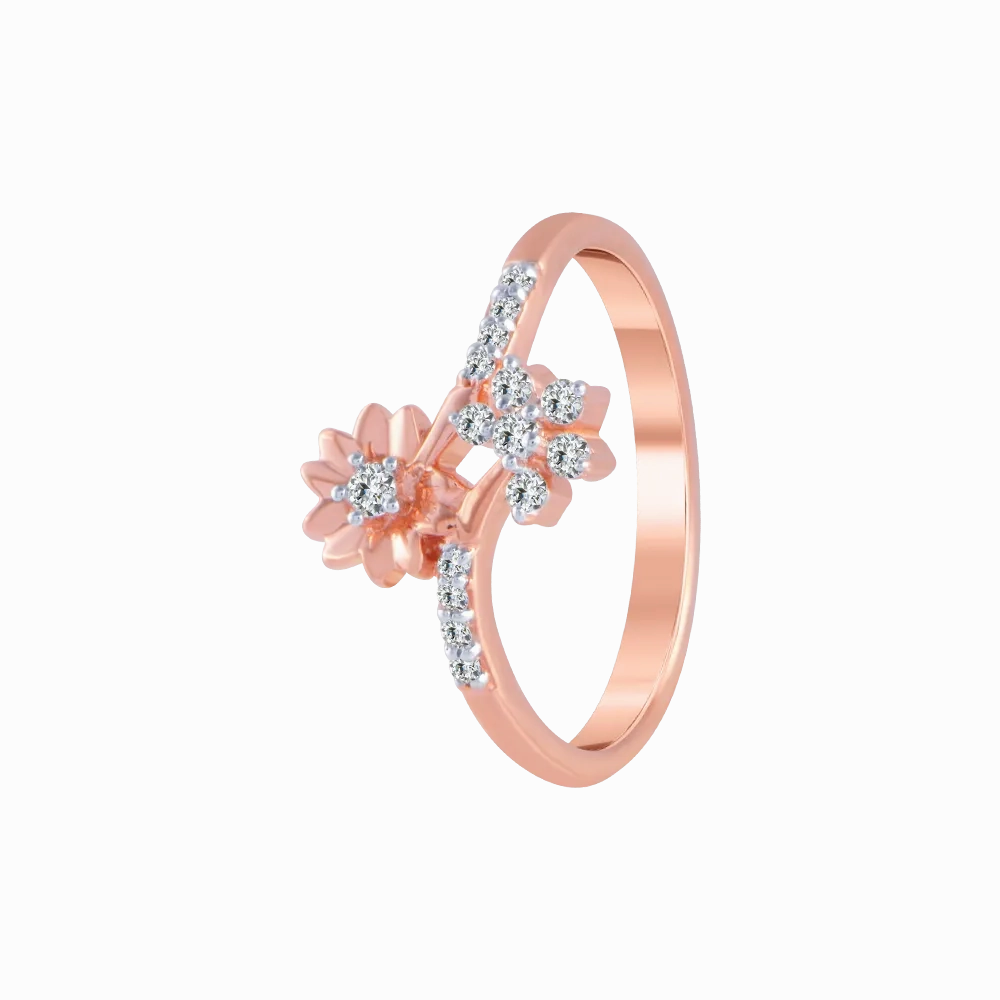 14KT (585) Rose Gold And Diamond Ring For Women