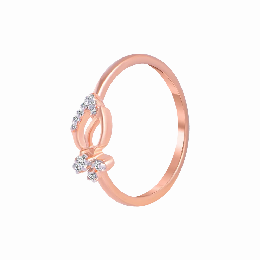 14KT (585) Rose Gold And Diamond Ring For Women