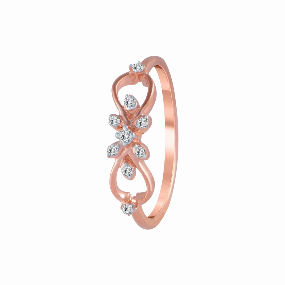 14KT (585) Rose Gold And Diamond Ring For Women