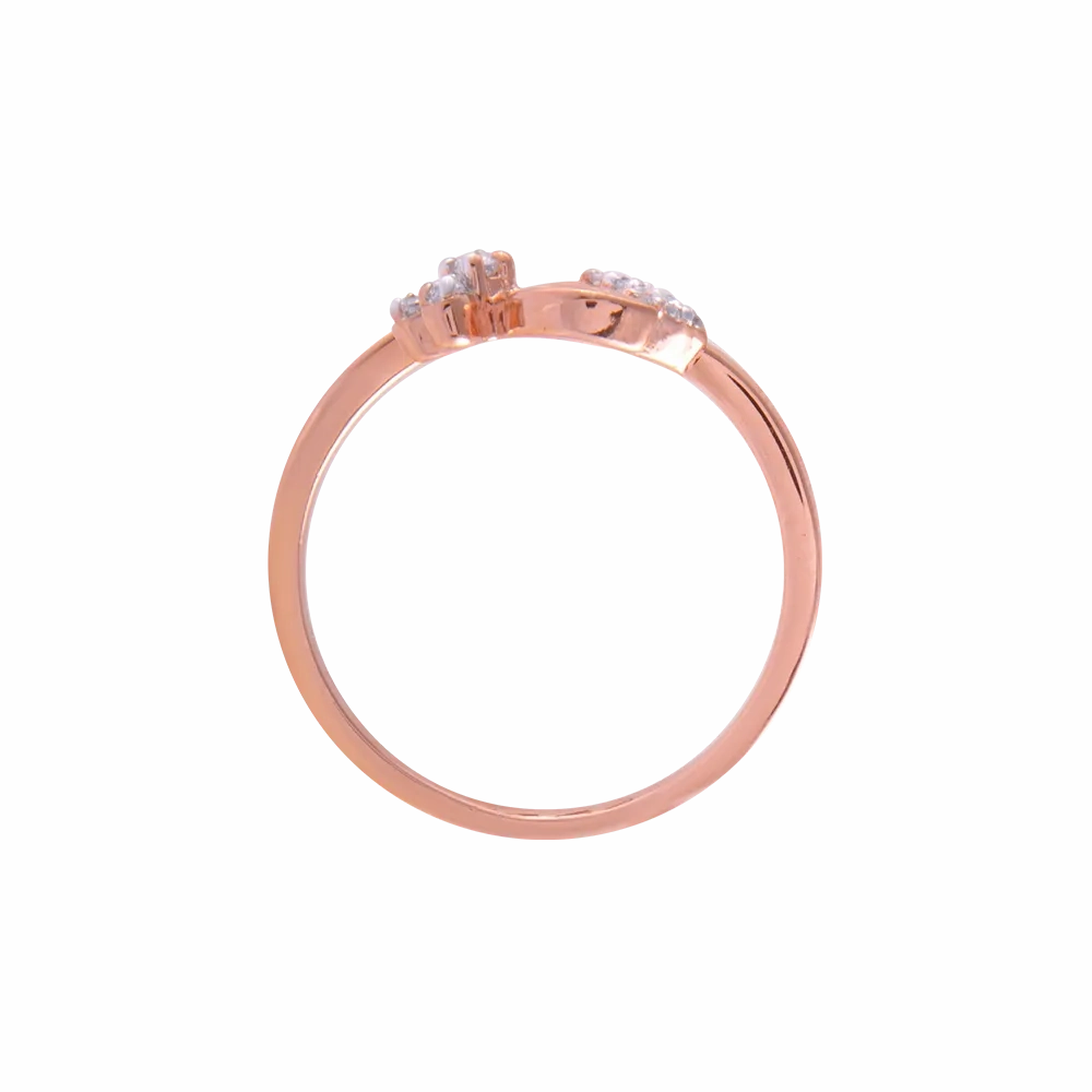 14KT (585) Rose Gold And Diamond Ring For Women