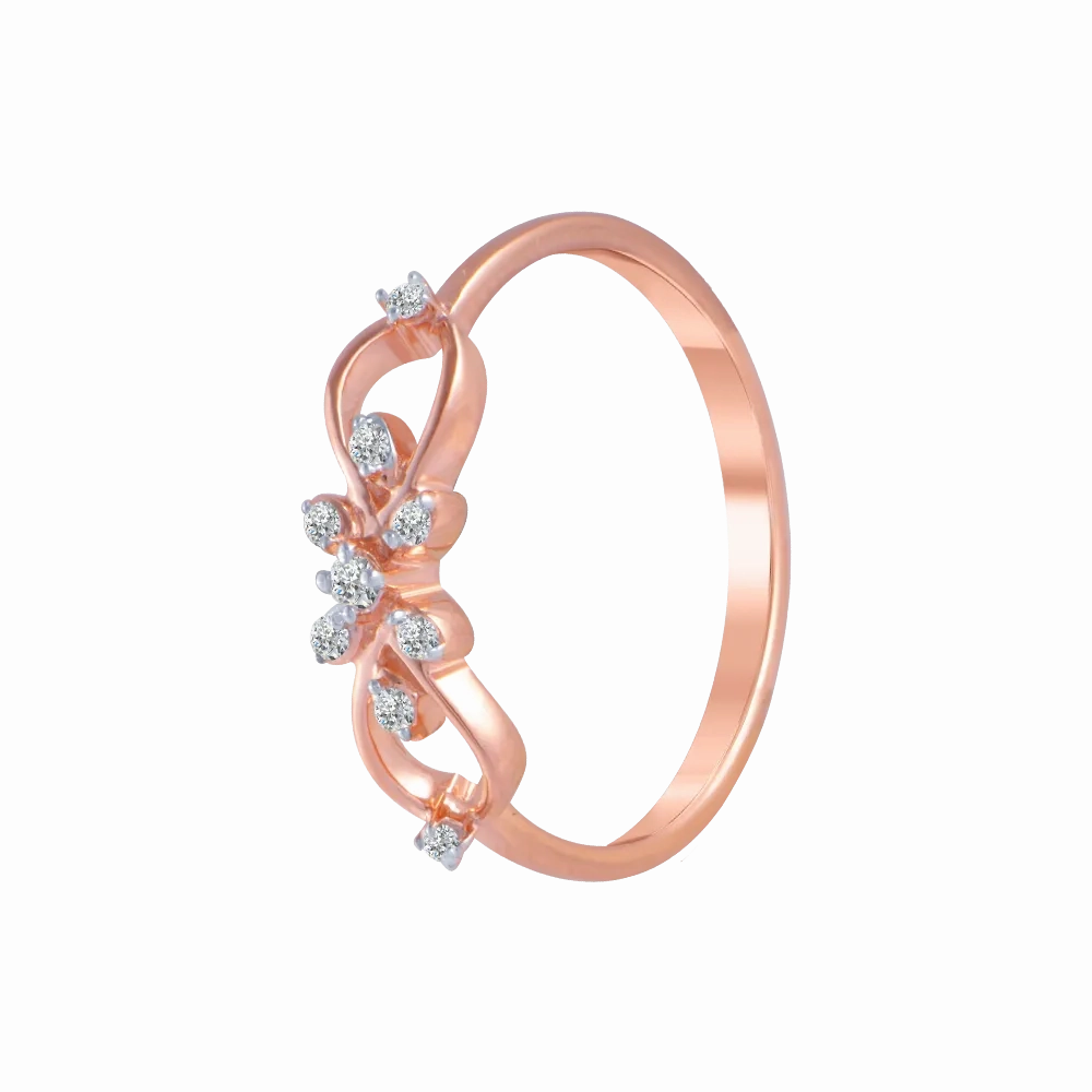14KT (585) Rose Gold And Diamond Ring For Women