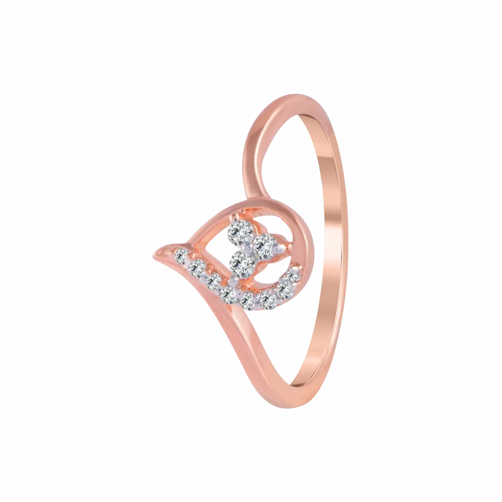 14KT (585) Rose Gold And Diamond Ring For Women