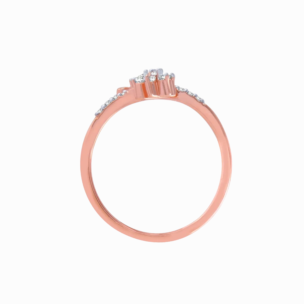 14KT (585) Rose Gold And Diamond Ring For Women