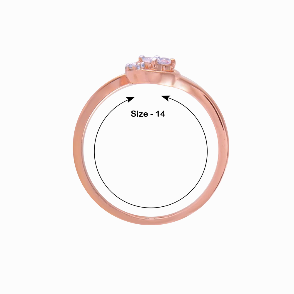 14KT (585) Rose Gold And Diamond Ring For Women