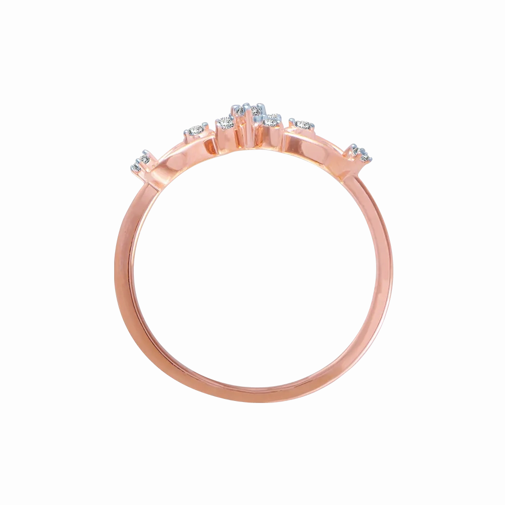 14KT (585) Rose Gold And Diamond Ring For Women