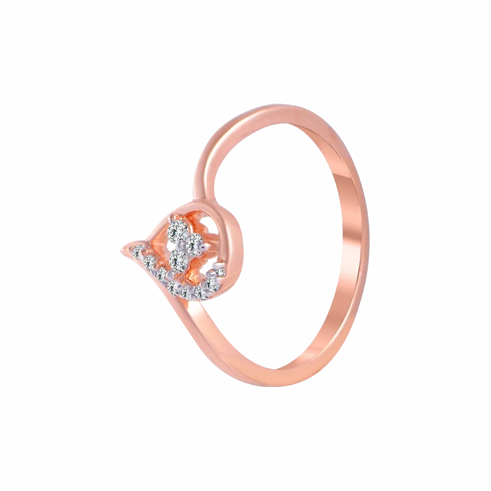 14KT (585) Rose Gold And Diamond Ring For Women