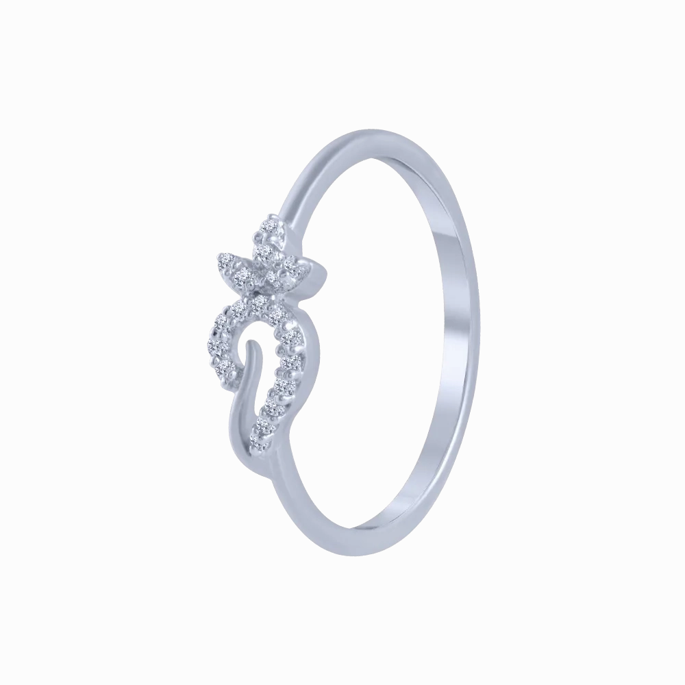 14KT (585) White Gold And Diamond Ring For Women