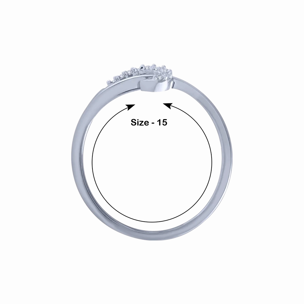 14KT (585) White Gold And Diamond Ring For Women