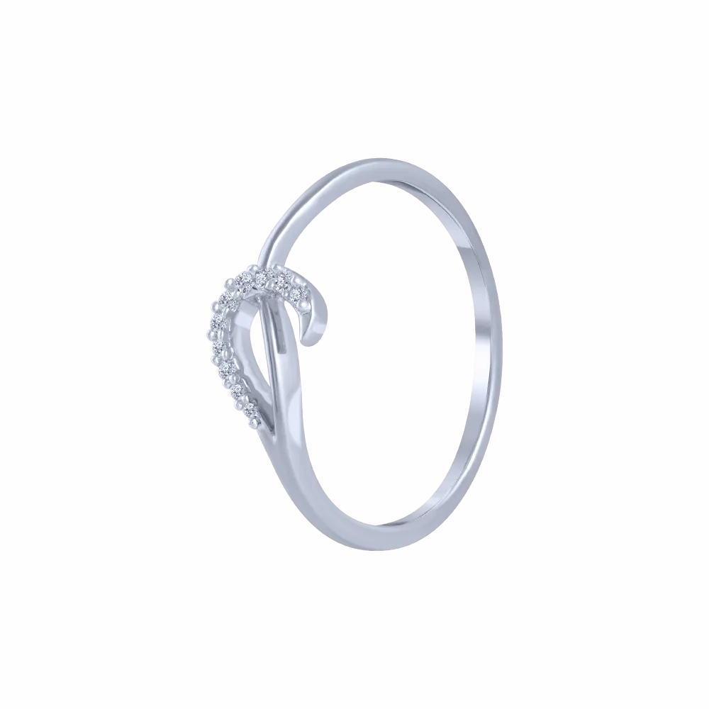 14KT (585) White Gold And Diamond Ring For Women