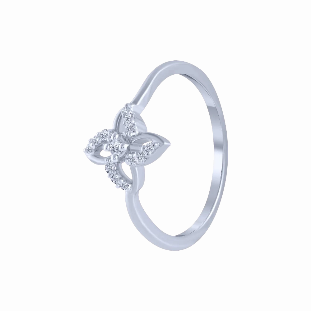 14KT (585) White Gold And Diamond Ring For Women