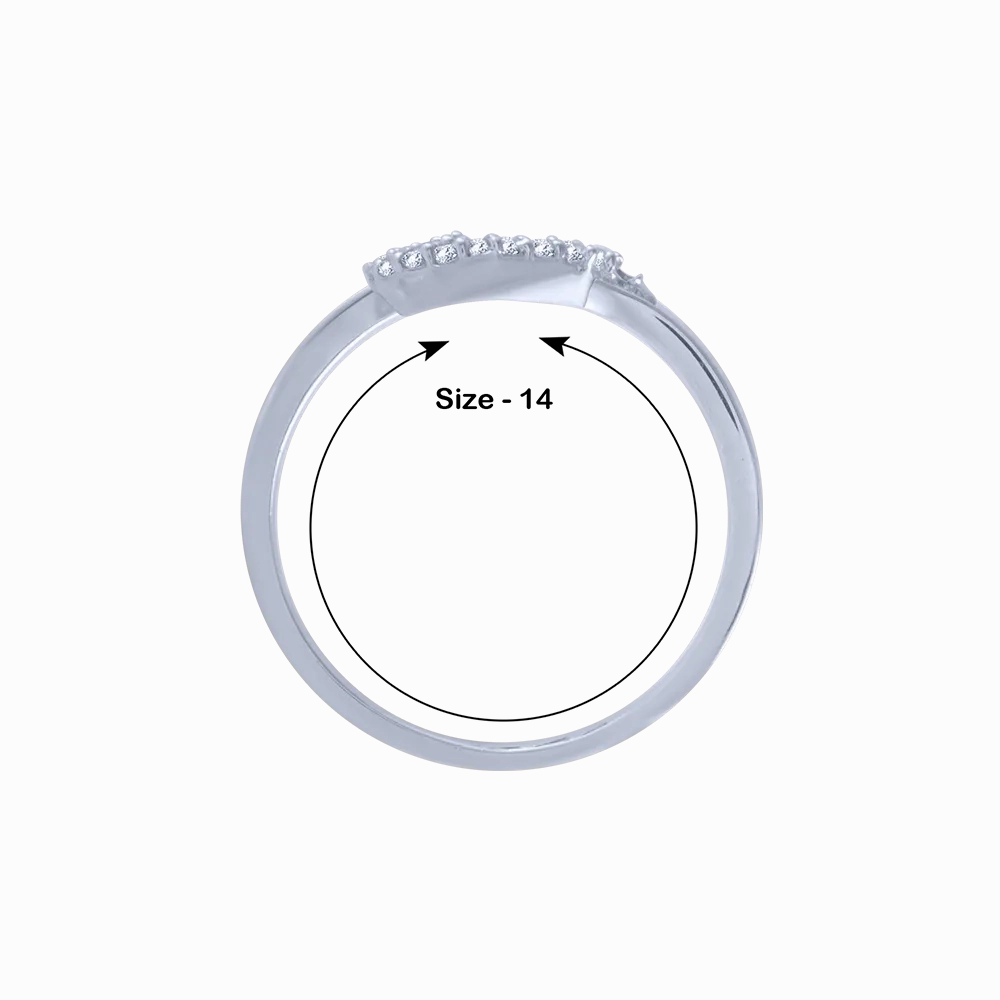 14KT (585) White Gold And Diamond Ring For Women