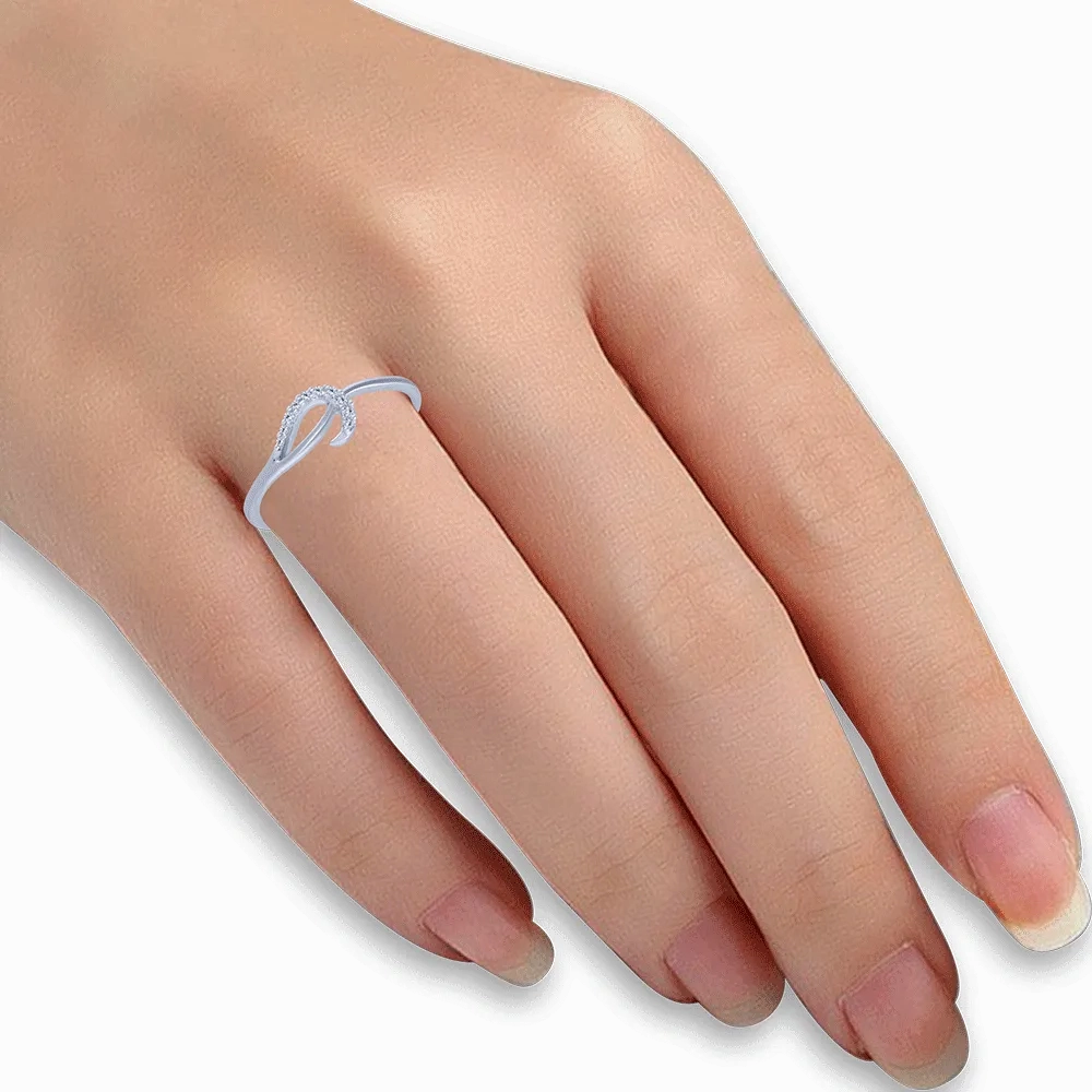 14KT (585) White Gold And Diamond Ring For Women