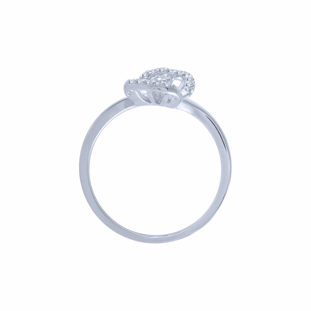 14KT (585) White Gold And Diamond Ring For Women