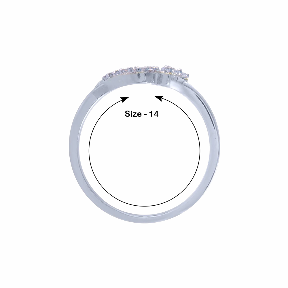 14KT (585) White Gold And Diamond Ring For Women