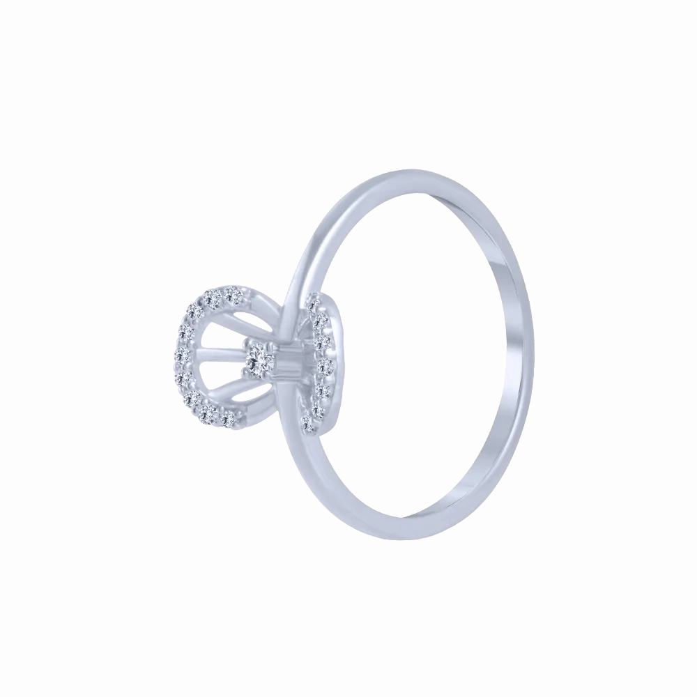14KT (585) White Gold And Diamond Ring For Women