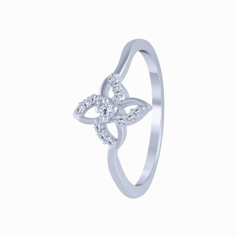 14KT (585) White Gold And Diamond Ring For Women