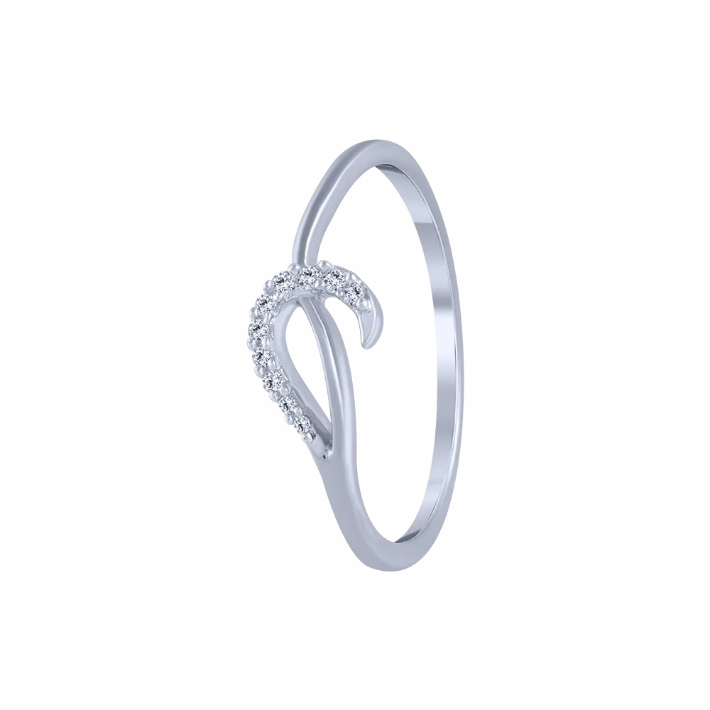 14KT (585) White Gold And Diamond Ring For Women