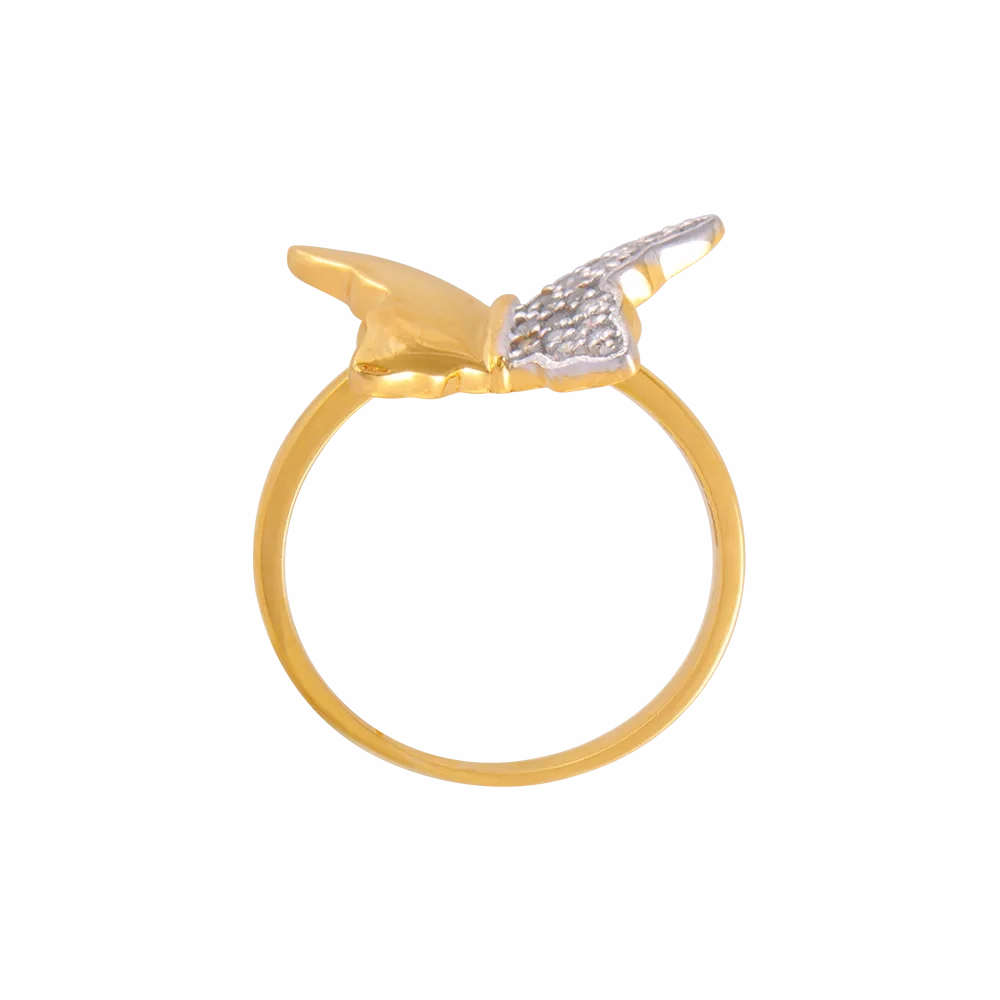 14KT (585) Yellow Gold And American Diamond Ring For Women