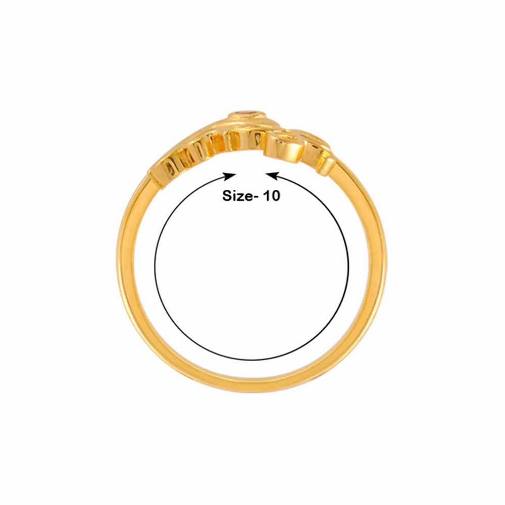 14KT (585) Yellow Gold And American Diamond Ring For Women