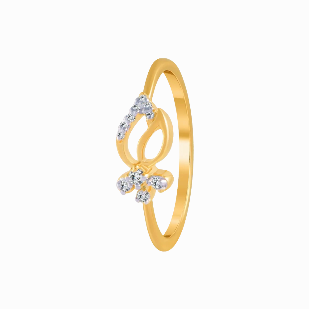 14KT (585) Yellow Gold And Diamond Ring For Women