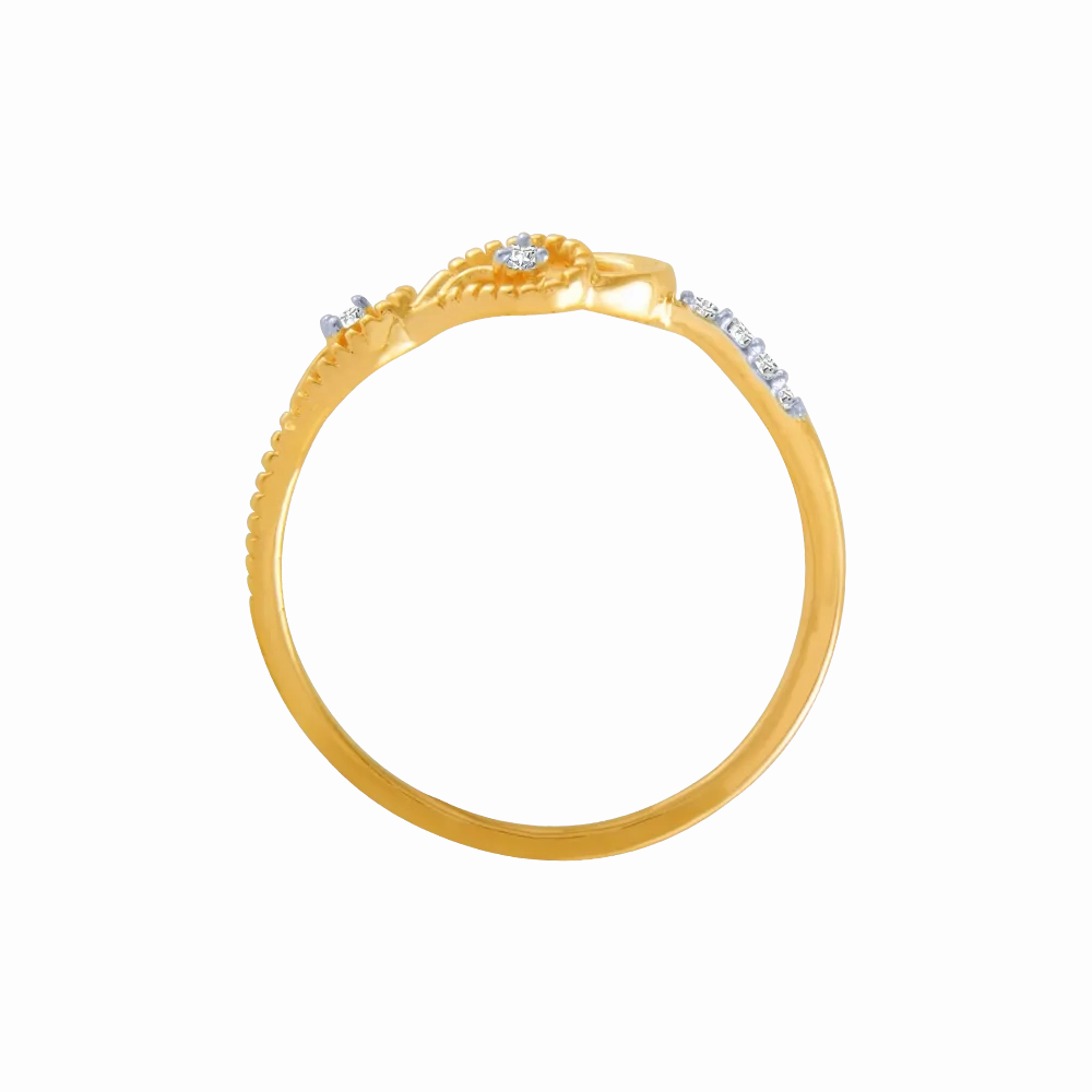 14KT (585) Yellow Gold And Diamond Ring For Women