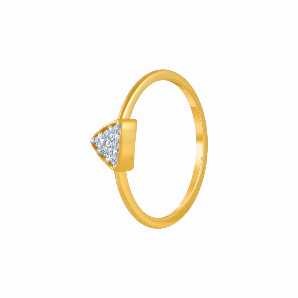 14KT (585) Yellow Gold And Diamond Ring For Women